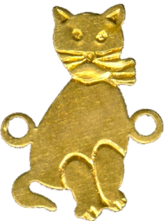 animales gatos cat pendant intermediate<br />
intermediate  piece whit 2 rings guarnizioni con 2 anelli pièces avec 2 anneaux adornos con 2 anillas charms 